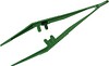 Pincet, engangs, med styrestift, steril, grøn, 13 cm