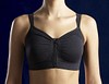 CareFix Post-Op Bra BH, Anna, frontluk. lynlås, justerbar stropper, sort, large