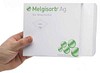 Melgisorb Ag, alginatbandage med sølv og CMC, steril, 10 cm x 10 cm