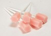 Mediq, mundplejepinde m. svamp,plast, lyserød,ps. a 5 stk, 10 cm