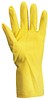Clean-Comfort, latex rengøringshandske, gul, 6,5-7, small