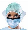 Suavel, Antifluid maske, type IIR, visir, bindebånd, blå, 120 mm x 300 mm