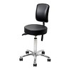 Standard Vela Samba520 Medical, taburet m ryg i sort skai m sorte hjul & højdereg., 44-64 cm