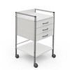 Variocar 45, Viva klinikbord med hjul og tre skuffer,hvid, 49 cm x 45 cm x 80,5 cm