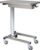 Assistancebord, rustfrit med elektrisk hæve-sænk Ø75mm hjul, m. br, 50 cm x 70 cm