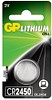 GP, knapcellebatteri, lithium 3V, CR2450