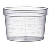 Mediq, bredt medicinmål, med graduering, natur, plast, 30 ml