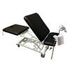 Rehab Care undersøgelsesleje, 3-delt gyn, sort, papirholder, fodbetjent el højdereg.