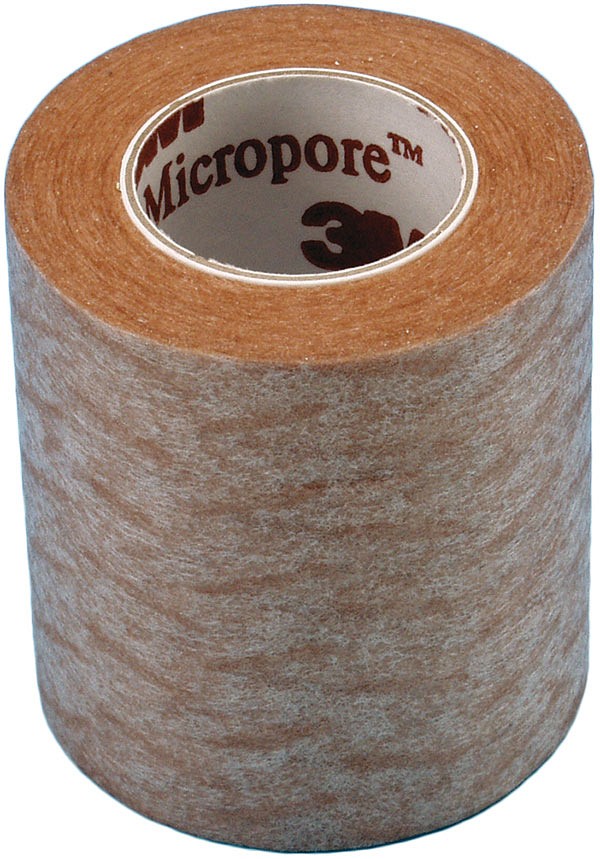 Micropore, fikseringstape, beige, 5 cm x 9,1 m