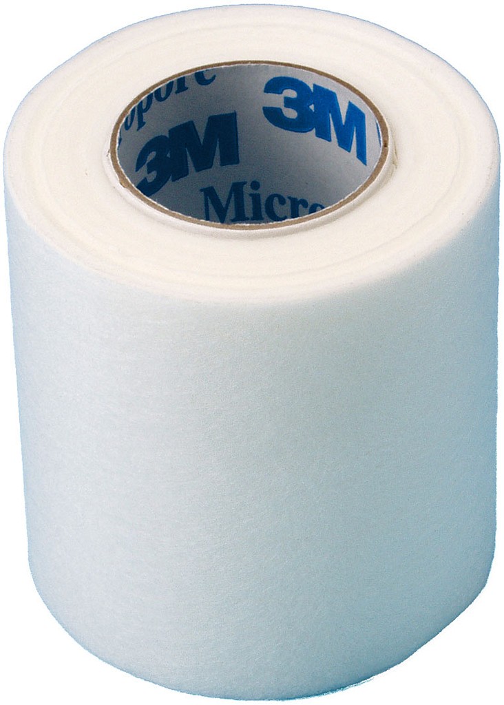Micropore, fikseringstape, hvid, 5 cm x 9,1 m