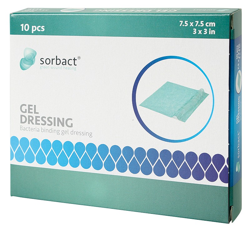 Sorbact Gel Compress, hydrogel kompres steril, 7,5 cm x 7,5 cm