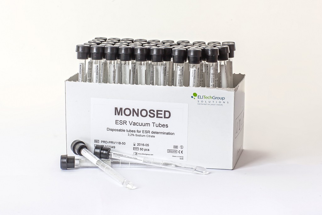 Monosed, sænkningsrør, ESR, 1,28 ml