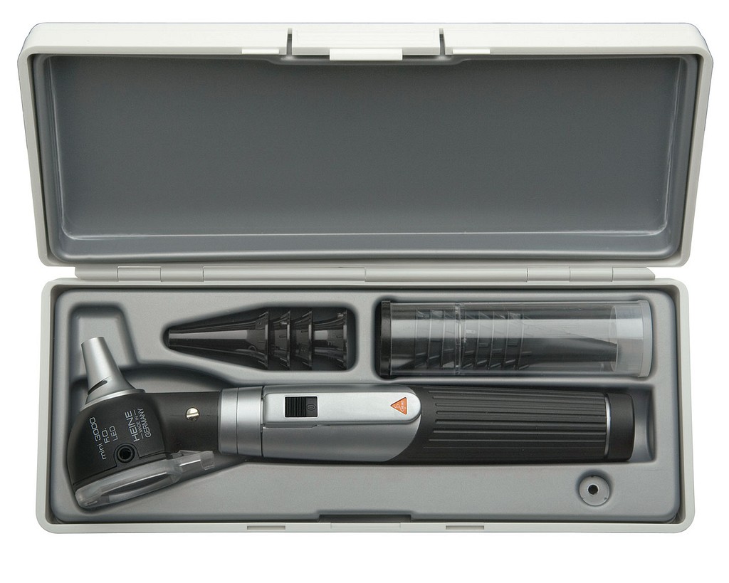 HEINE mini 3000, LED F.O. Otoskopi 2,5V komplet i Hard case