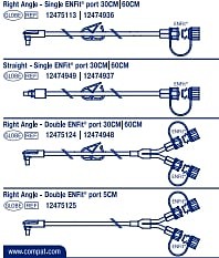 Compat Buddy, forlængerslange, ENFit, lige, steril, 5 cm