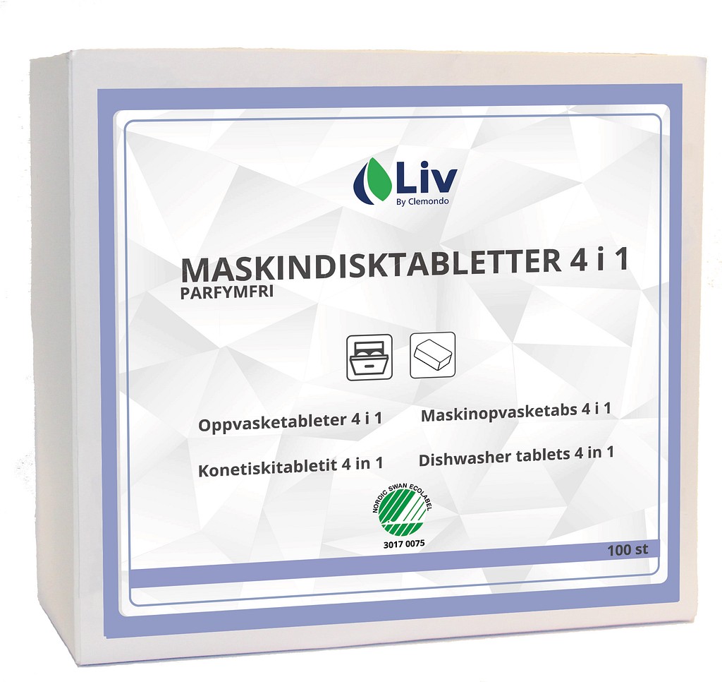 Liv, opvasketabletter 4 i 1, svanemærket