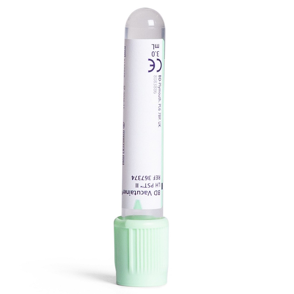 Vacutainer, glas, mint, Li.Heparin/gel, 5/3 ml