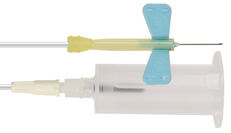 Vacutainer, veneprøve.-sæt, blå, safety-lok, 305mm sl., steril, 23G x 3/4in
