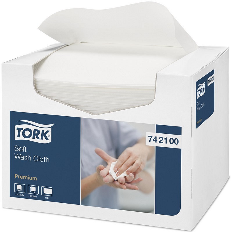 Tork Premium, vaskeklud, soft, 30 cm x 19 cm