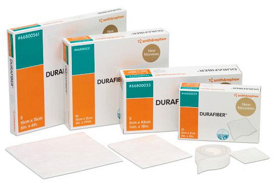 Durafiber, gelfiber bandage, steril, 5 cm x 5 cm