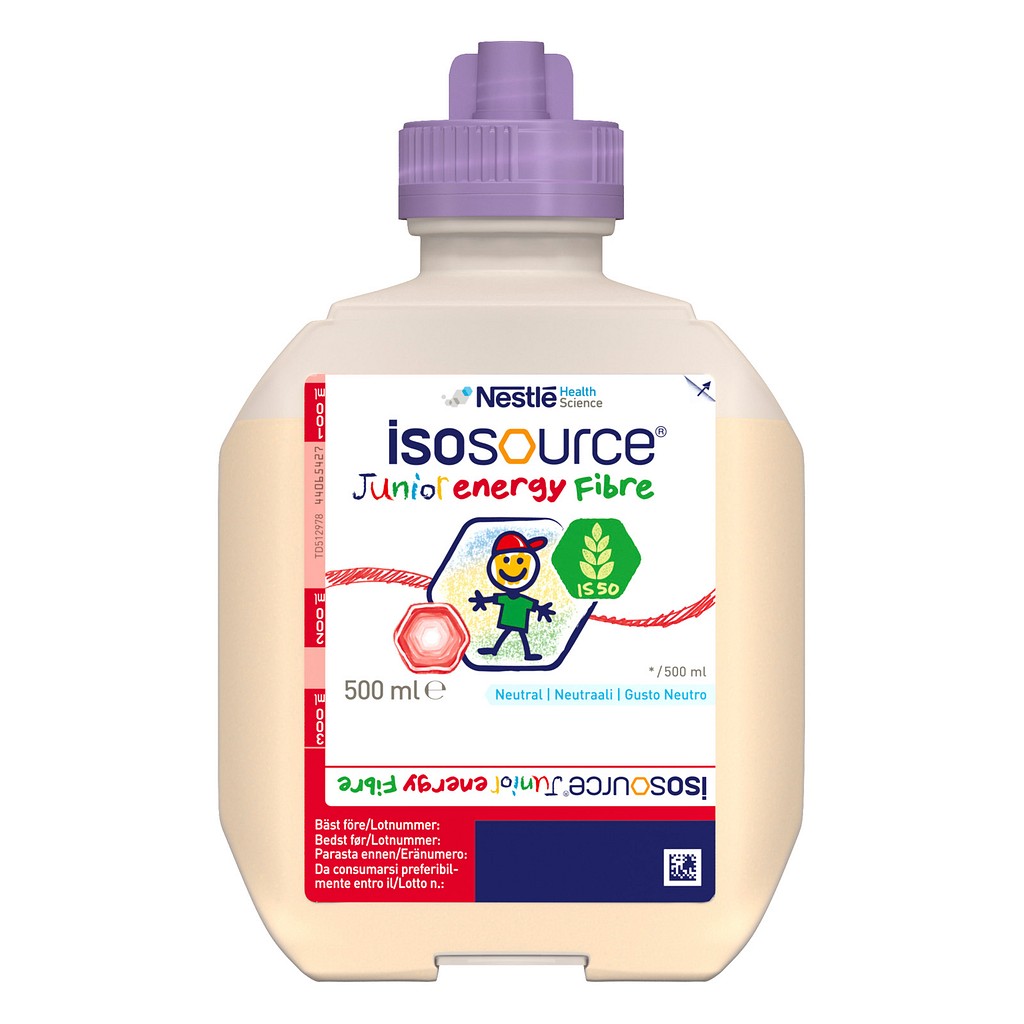 Isosource Junior Energy Fibre, sondeernæring, 500 ml