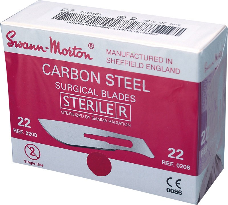 Swann-Morton, skalpelblad nr. 22, steril