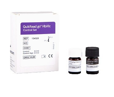 QuikRead go, HbA1c kontrol sæt, 1 normal, 1 høj