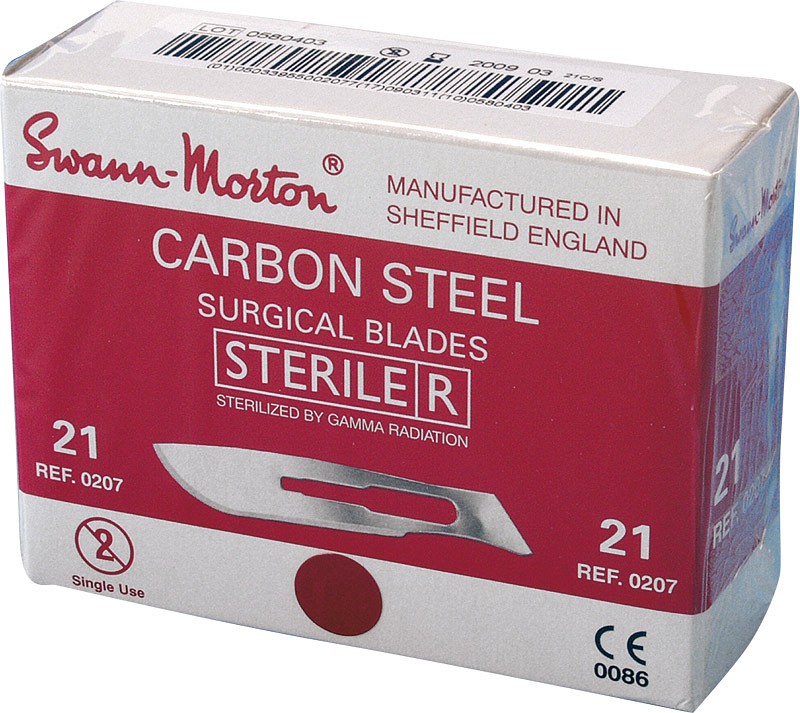 Swann-Morton, skalpelblad nr. 21, steril