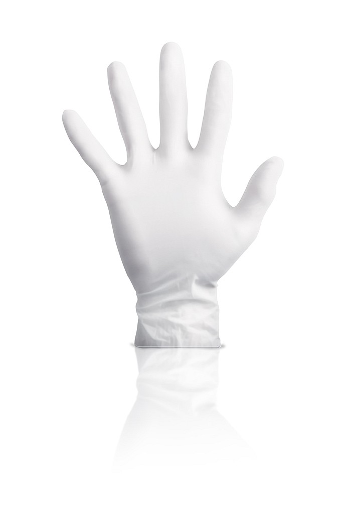 Klinion Protection, nitrilhandske, hvid, ultra comfort, PF, large