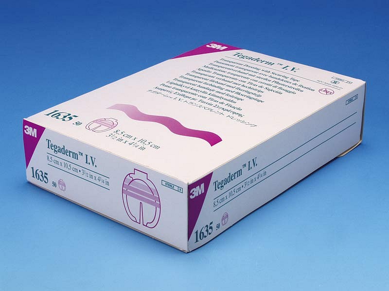 Tegaderm film IV, kanyleforbinding m/ramme+label oval, steril, 8,5 cm x 10,5 cm