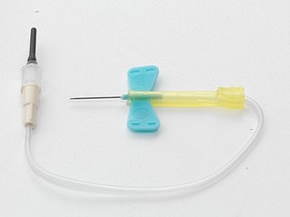 Vacutainer, veneprøvetagningssæt, blå, safety-lok, steril, 23G x 3/4in, 0,6 mm x 19 mm