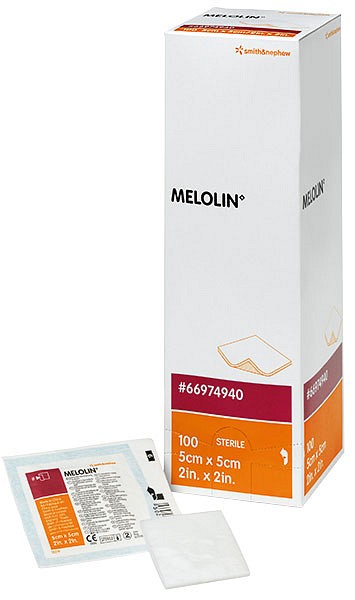 Melolin, kompres steril, 5 cm x 5 cm