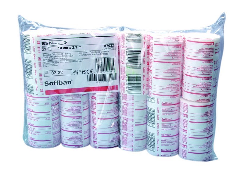 Soffban, ikke absorberende polsterbind, rød pakning, 10 cm x 2,7 m