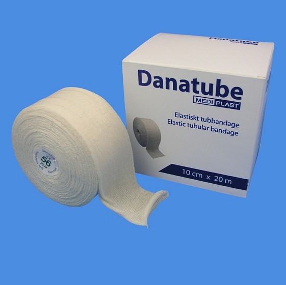 Danatube, rørbandage str. 56 100% ubleget bomuld, 6 cm x 20 m