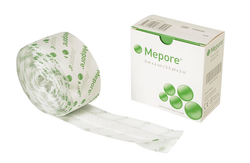 Mepore, plaster med kompres, 4 cm x 5 m