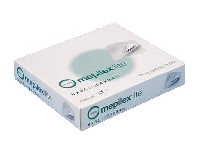 Mepilex Lite, skumbandage med Safetac silikone, steril, 6 cm x 8,5 cm