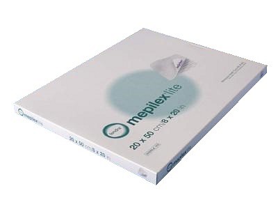Mepilex Lite, skumbandage med Safetac silikone, steril, 20 cm x 50 cm