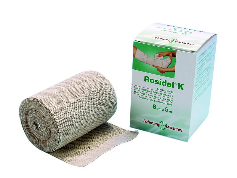 Rosidal K, kortstræksbind, beige, 8 cm x 5 m