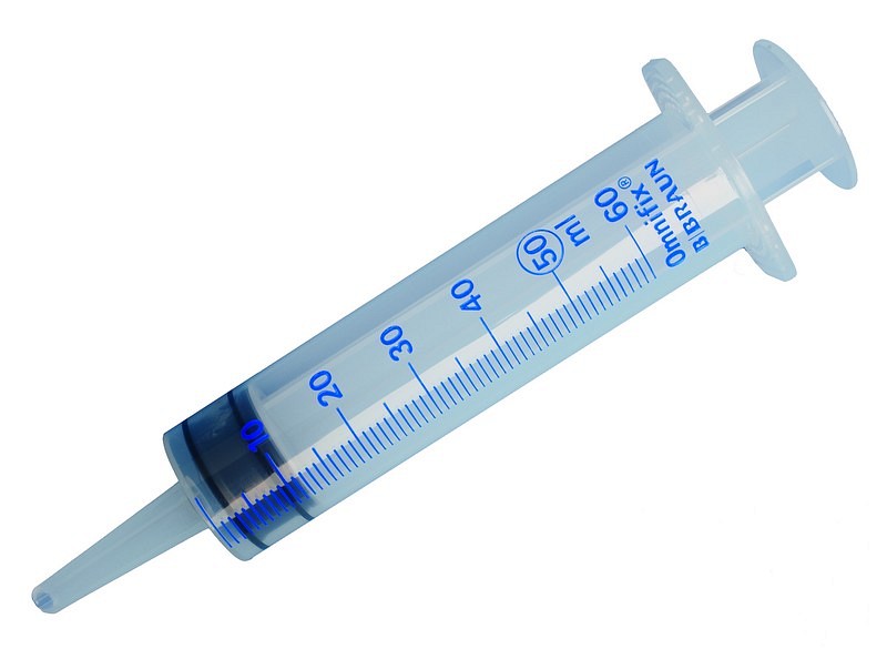 Spruta Omnifix kateterkona 50ml. Steril, sned spets, gradering 1,0ml