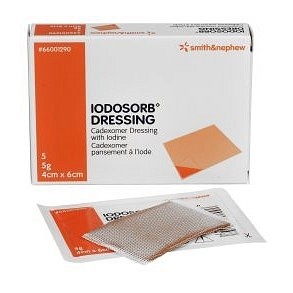 Iodosorb, Jodkompres 10gr, steril, 6 cm x 8 cm