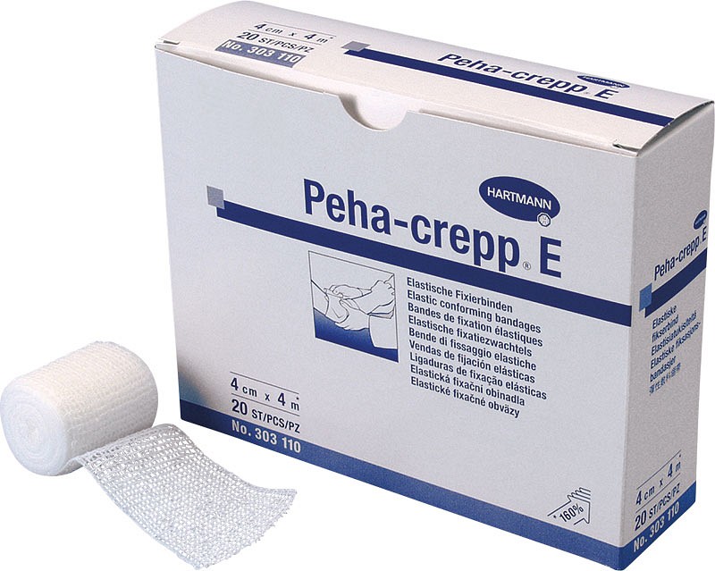 Peha-crepp E, fikseringsbind, 4 cm x 4 m