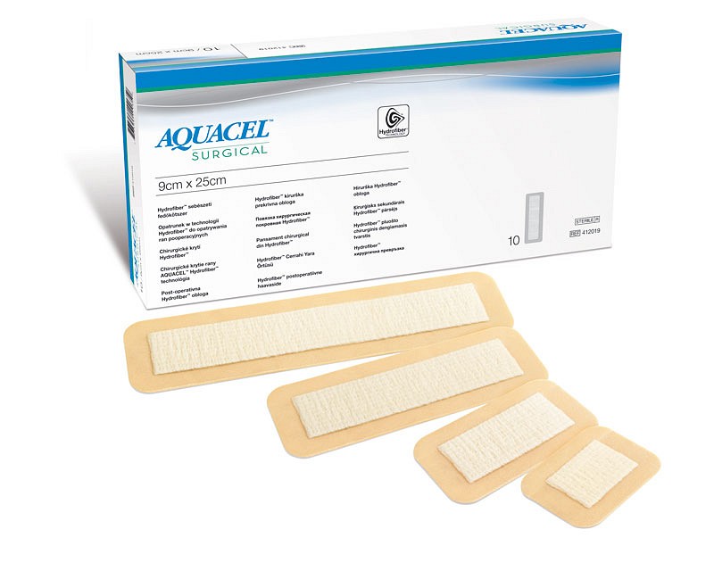Aquacel Surgical, kir. bandage m/ Aquacel + Duoderm Thin, steril, 9 cm x 25 cm