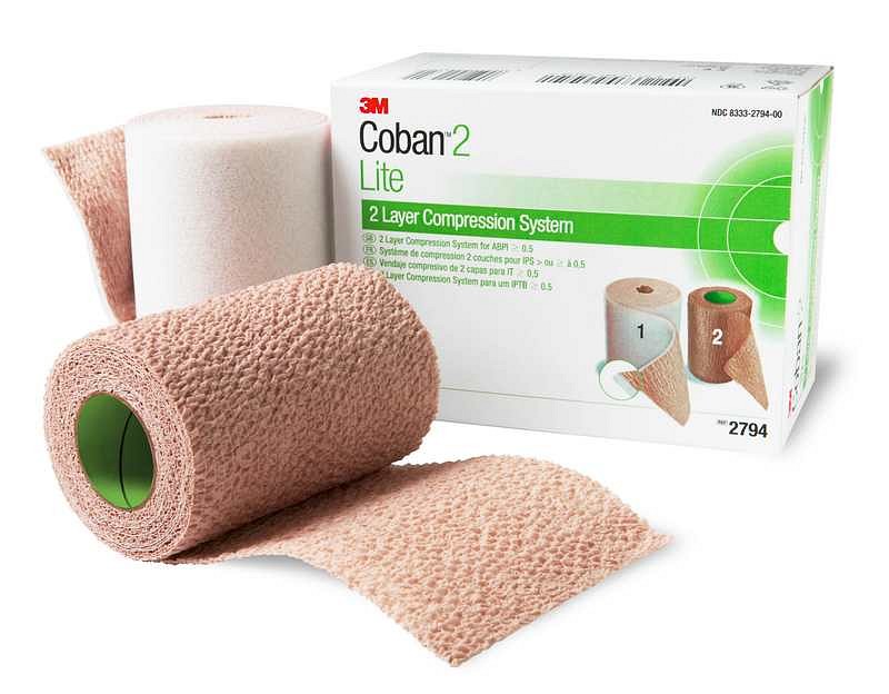 Coban 2 Lite kompressionsbeh, bind skumlag 10cmx2,7m, komp.lag 10cmx4,7m