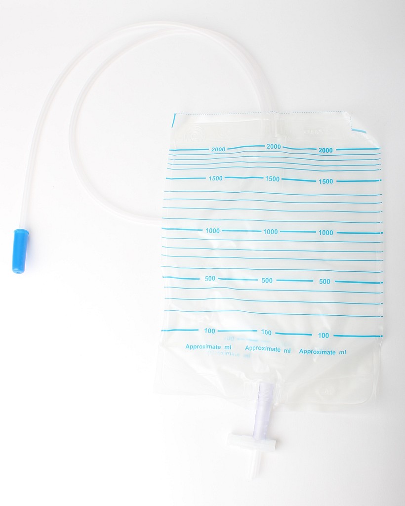 Curion, urinpose, 110 cm slange krydsaftap/FF, DEHP-fri, 2000 ml