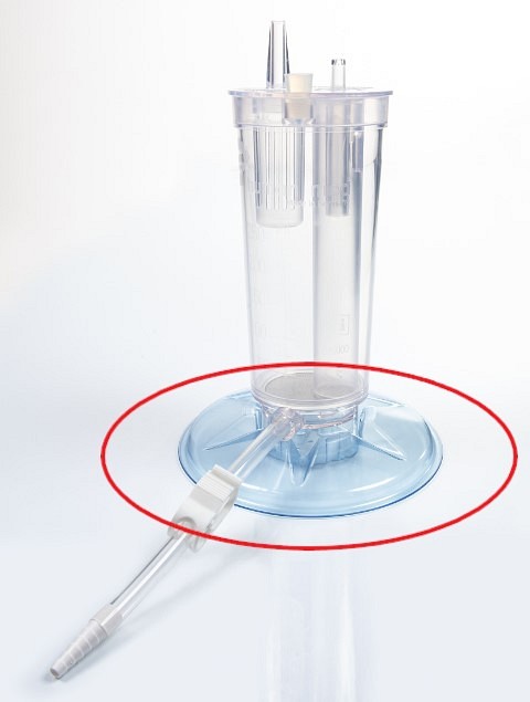 human med, Fod/bund til FillerCollector, disposable sæt