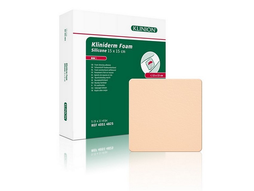 Kliniderm Foam Silikone Border, skumbandage, steril, 10 cm x 20 cm