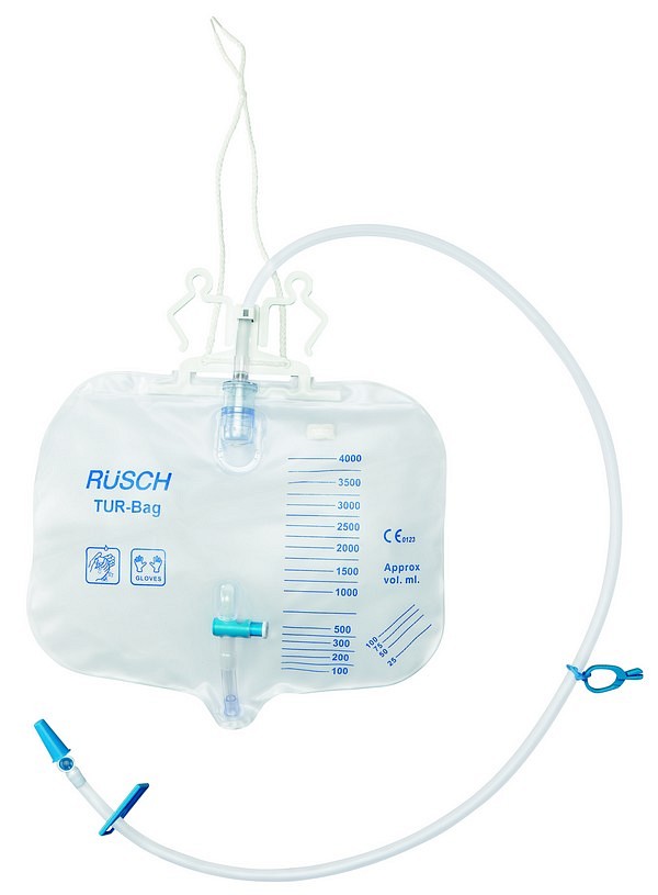 Rüsch TUR-Bag, blæreskyllepose 120cm slange, dråbekammer, steril, 4000 ml