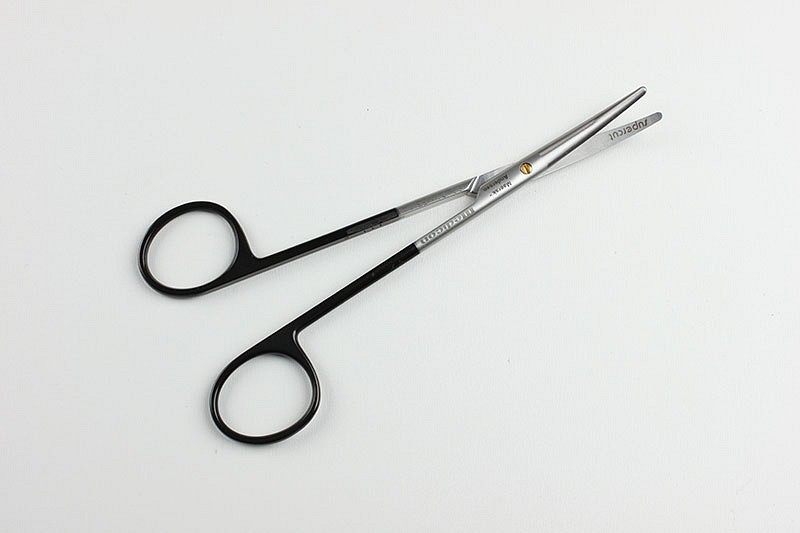 Medicon, saks, Metzenbaum, buet, black line, 14 cm