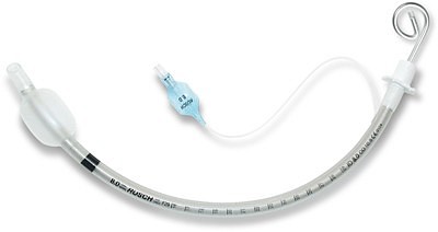 Rüschflex trachealtube, spiraltube med FlexiSlip, med cuff, Murphy, steril, 7,5 mm