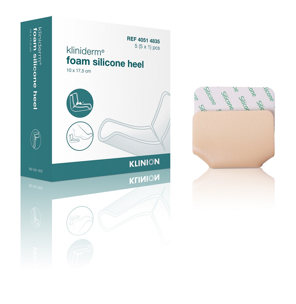 Kliniderm Foam Silikone, hælbandage, steril, 10 cm x 17,5 cm