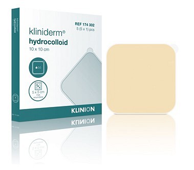 Kliniderm Hydro, hydrocolloid bandage, standard, steril, 10 cm x 10 cm